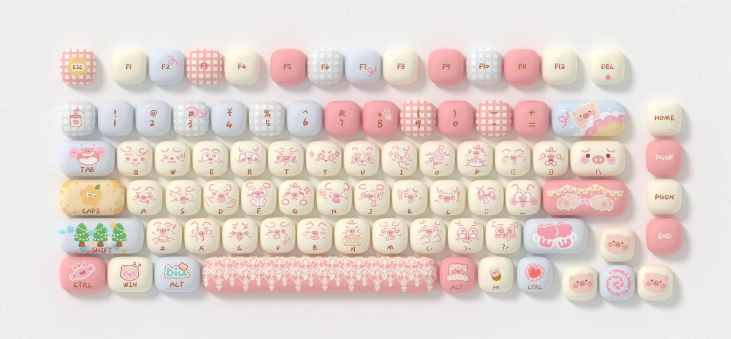 Akko Piggy Party 139 Key MOG Profile Dye Sub PBT Keycap Set - Image 10