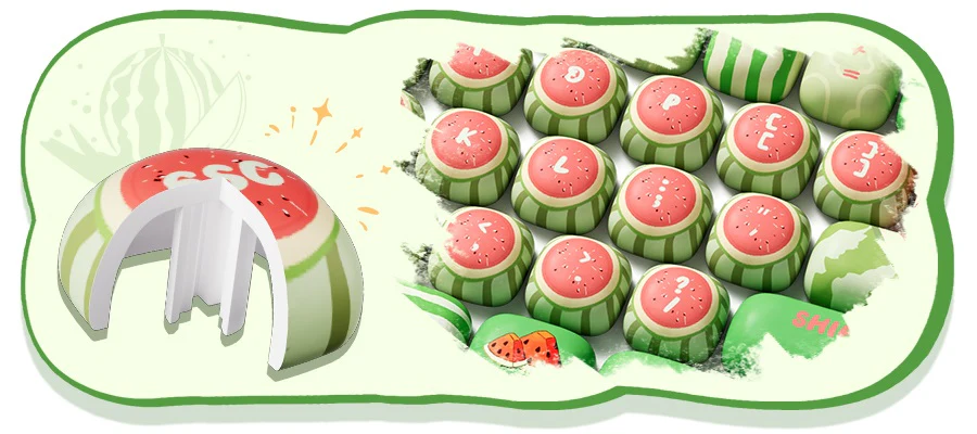 Akko Watermelon 138 Key MOG Profile Dye Sub PBT Keycap Set - Image 5