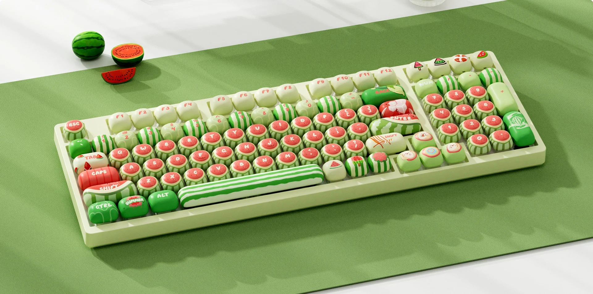 Akko Watermelon 138 Key MOG Profile Dye Sub PBT Keycap Set - Image 6
