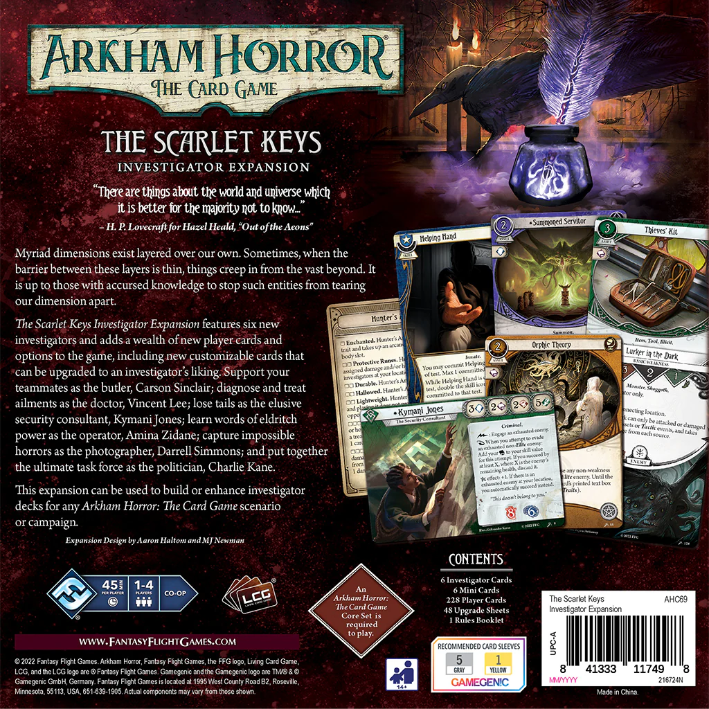 Arkham Horror LCG The Scarlet Keys Investigator Expansion - Image 3