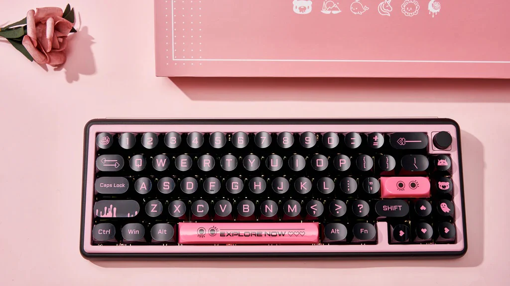 Chilkey Dark Blush 170 Key DDA Profile Dye Sub PC Keycap Set - Image 11
