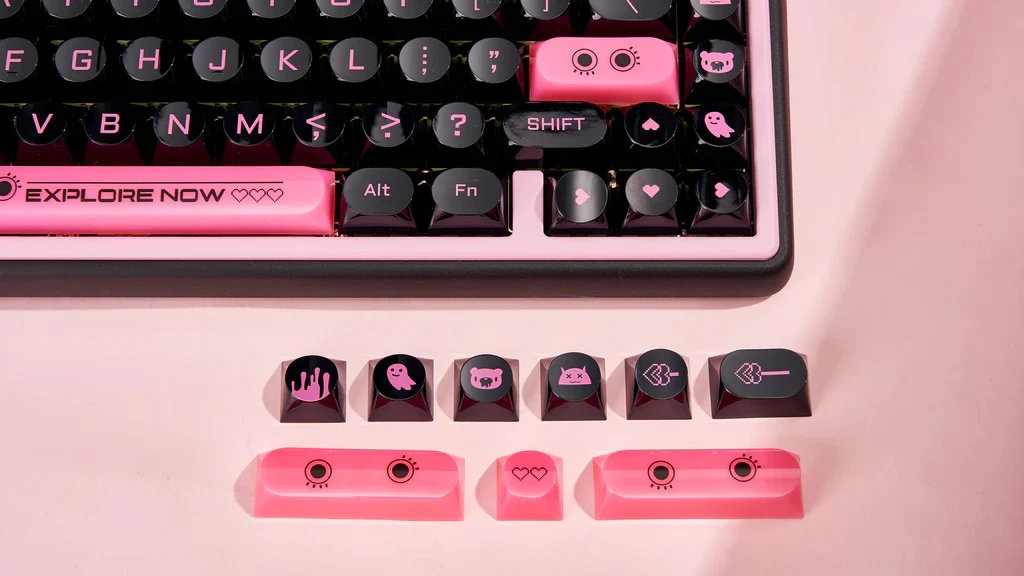 Chilkey Dark Blush 170 Key DDA Profile Dye Sub PC Keycap Set - Image 2