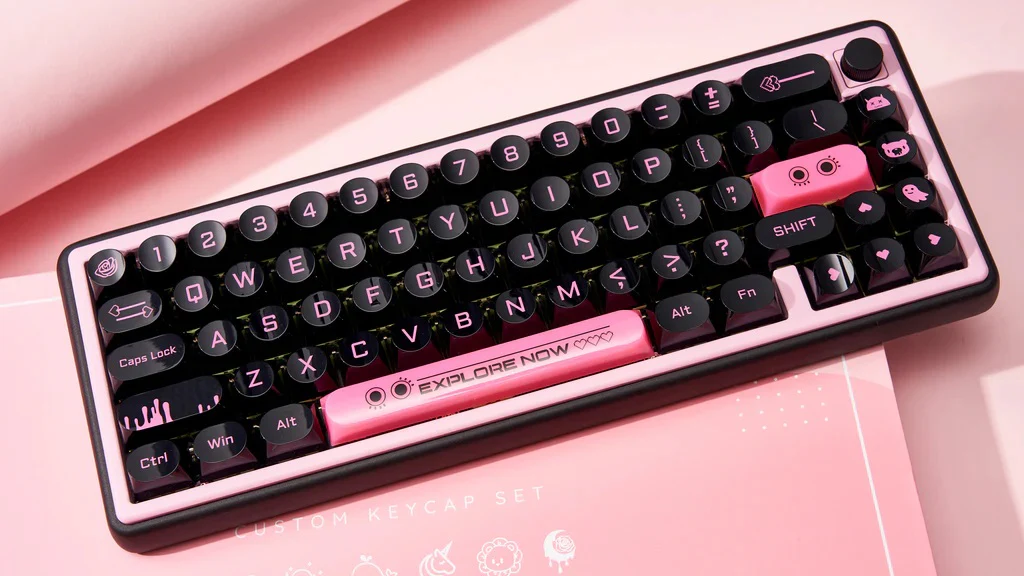 Chilkey Dark Blush 170 Key DDA Profile Dye Sub PC Keycap Set - Image 22