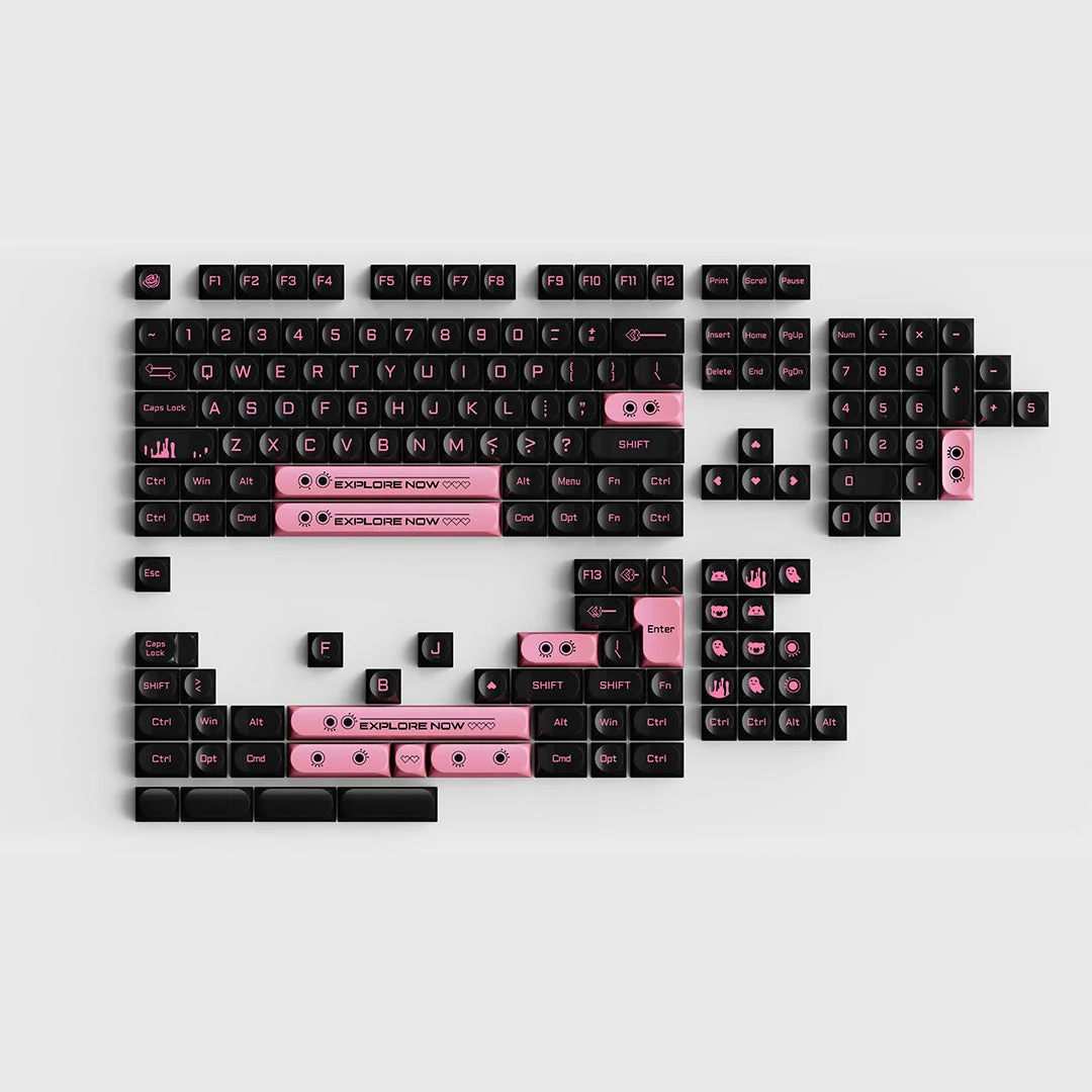 Chilkey Dark Blush 170 Key DDA Profile Dye Sub PC Keycap Set - Image 3