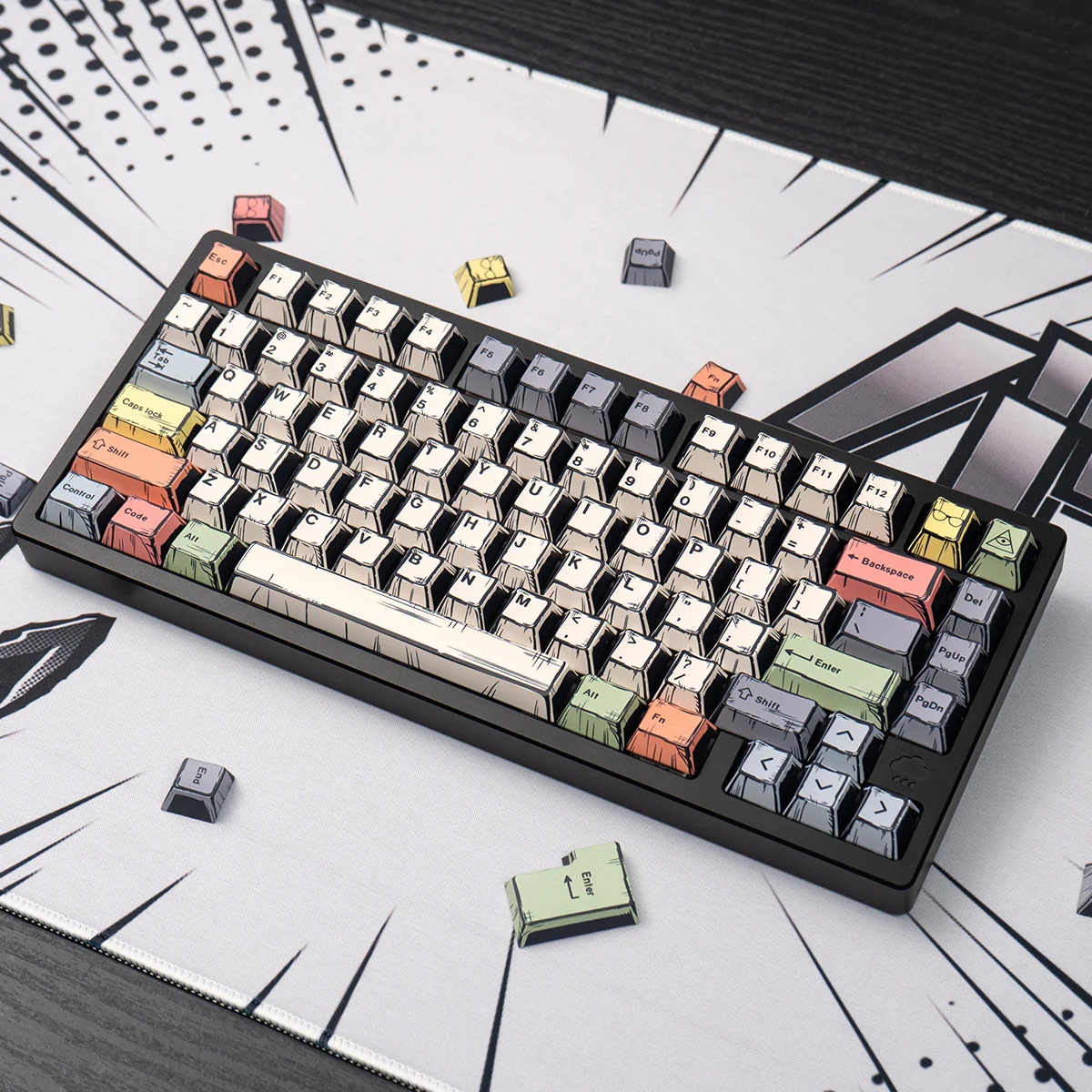 Click Inc Comic Cherry Profile Dye Sub Keycaps