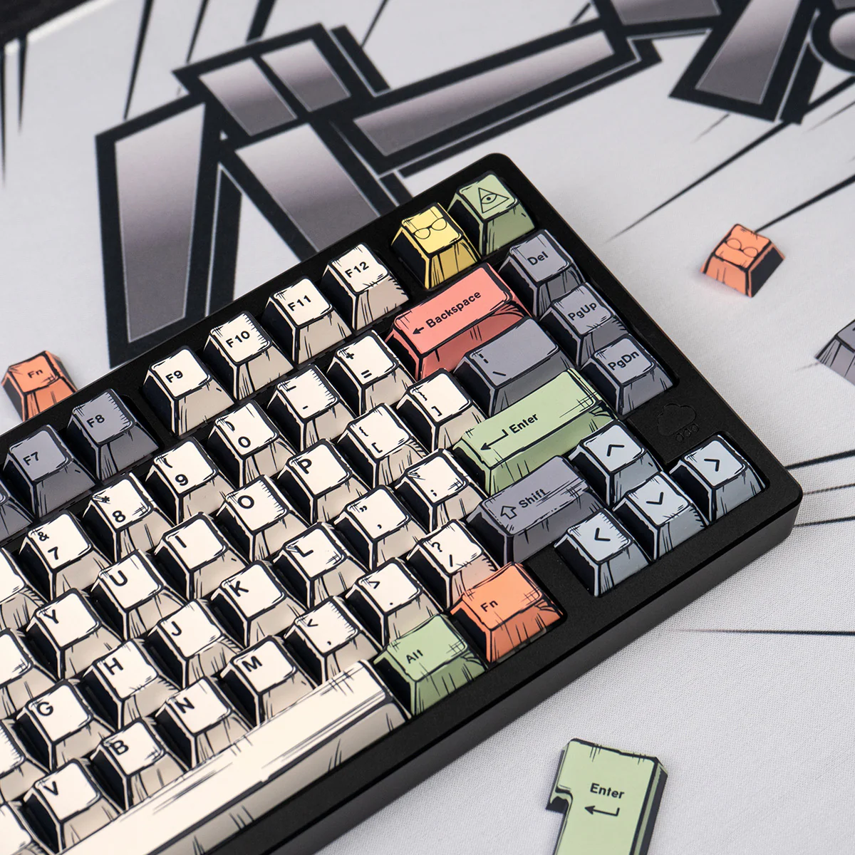 Click Inc Comic Cherry Profile Dye Sub Keycaps - Image 19