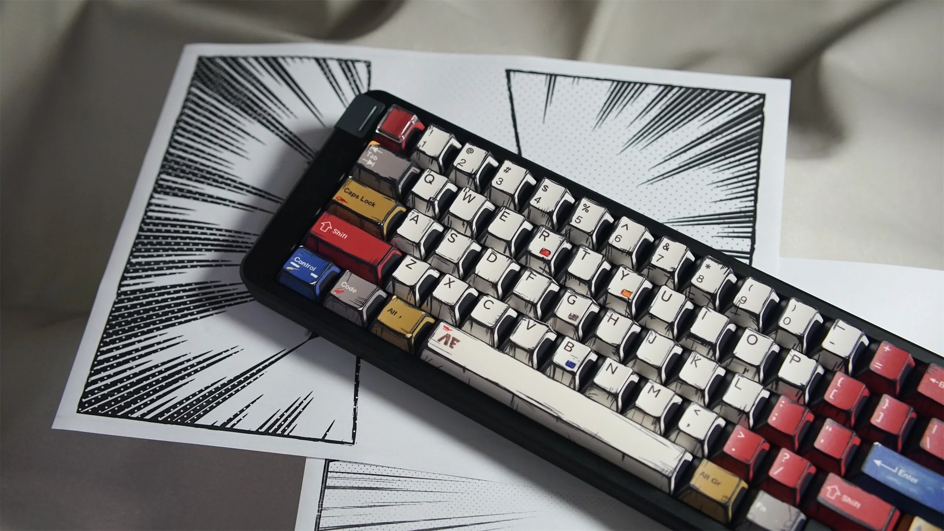 Click Inc Comic Cherry Profile Dye Sub Keycaps - Image 6