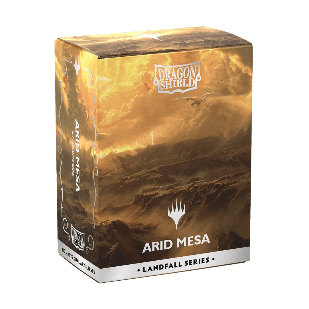 Dragon Shield Standard Matte Dual Art Magic The Gathering Landfall Series Card Sleeves Arid Mesa 100ct - Image 3