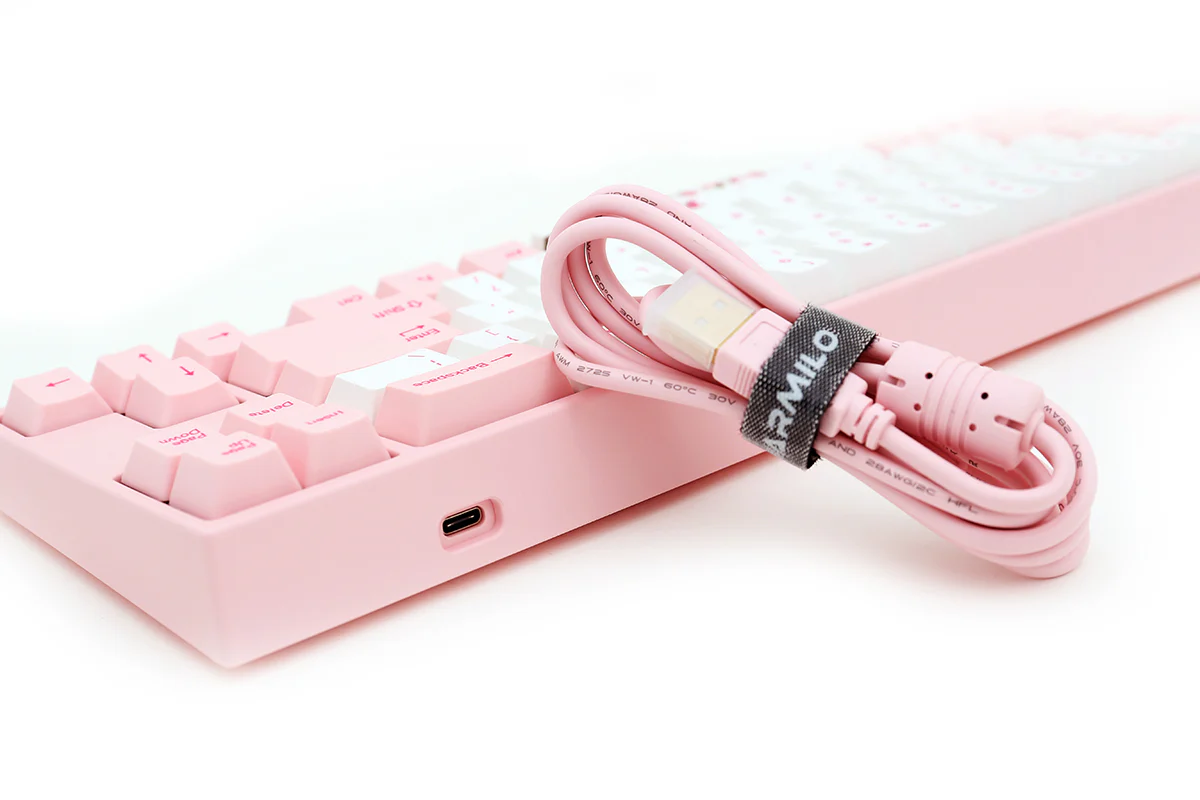 Ducky x Varmilo Miya Pro Sakura Pink LED 65% Dye Sub PBT Mechanical Keyboard - Image 5