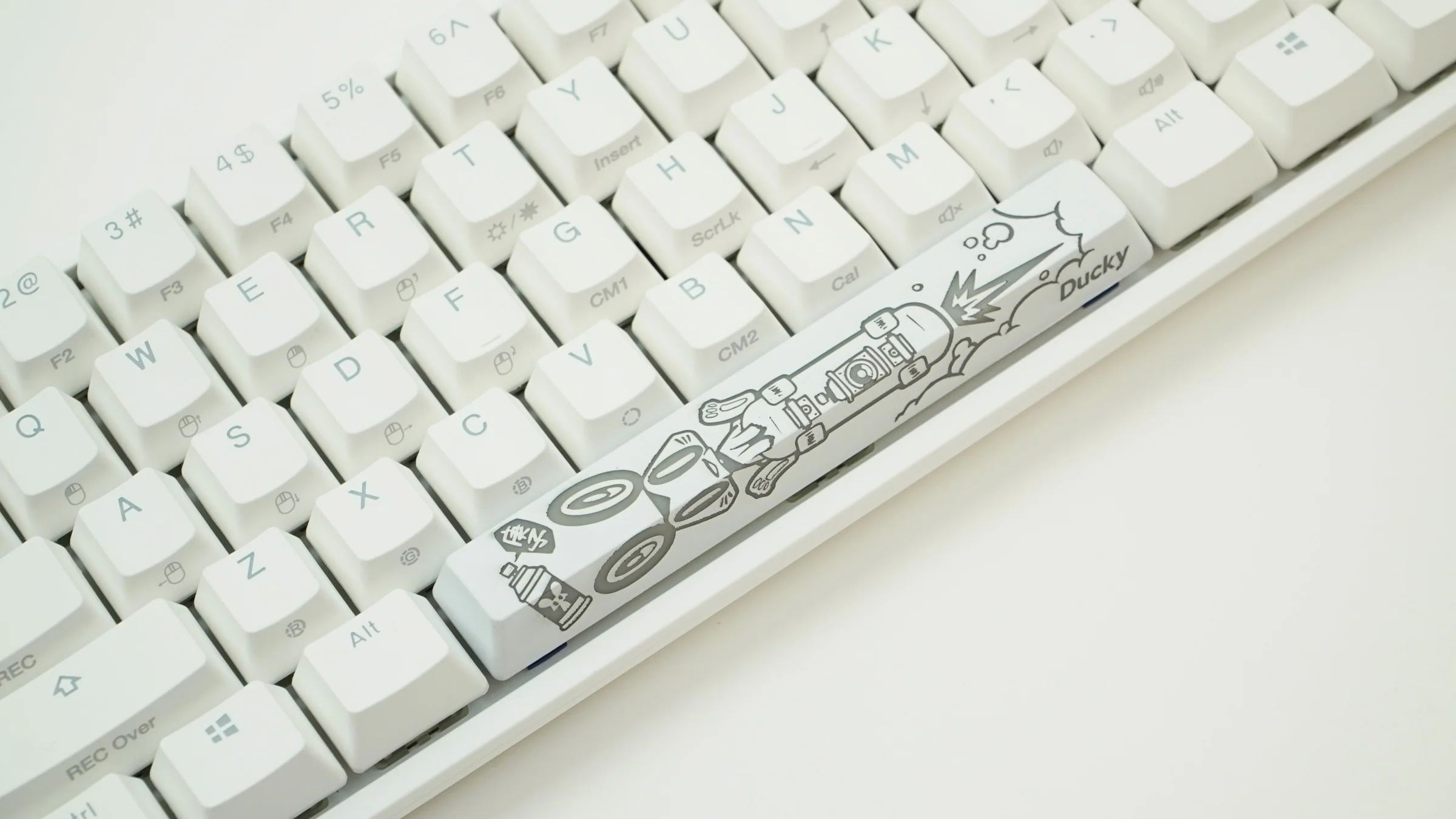 Ducky One 2 Mini Pure White RGB LED 60% Double Shot PBT Mechanical Keyboard - Image 3
