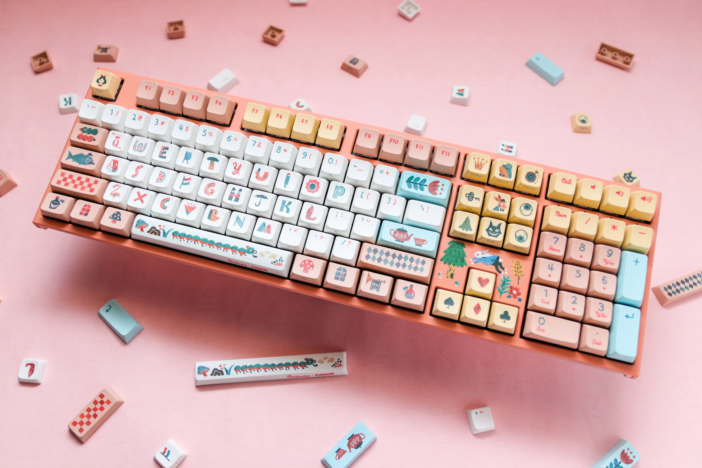 Ducky x Dimanche Alice in Wonderland One 2 Pro Dye Sub PBT Limited Mechanical Keyboard - Image 2