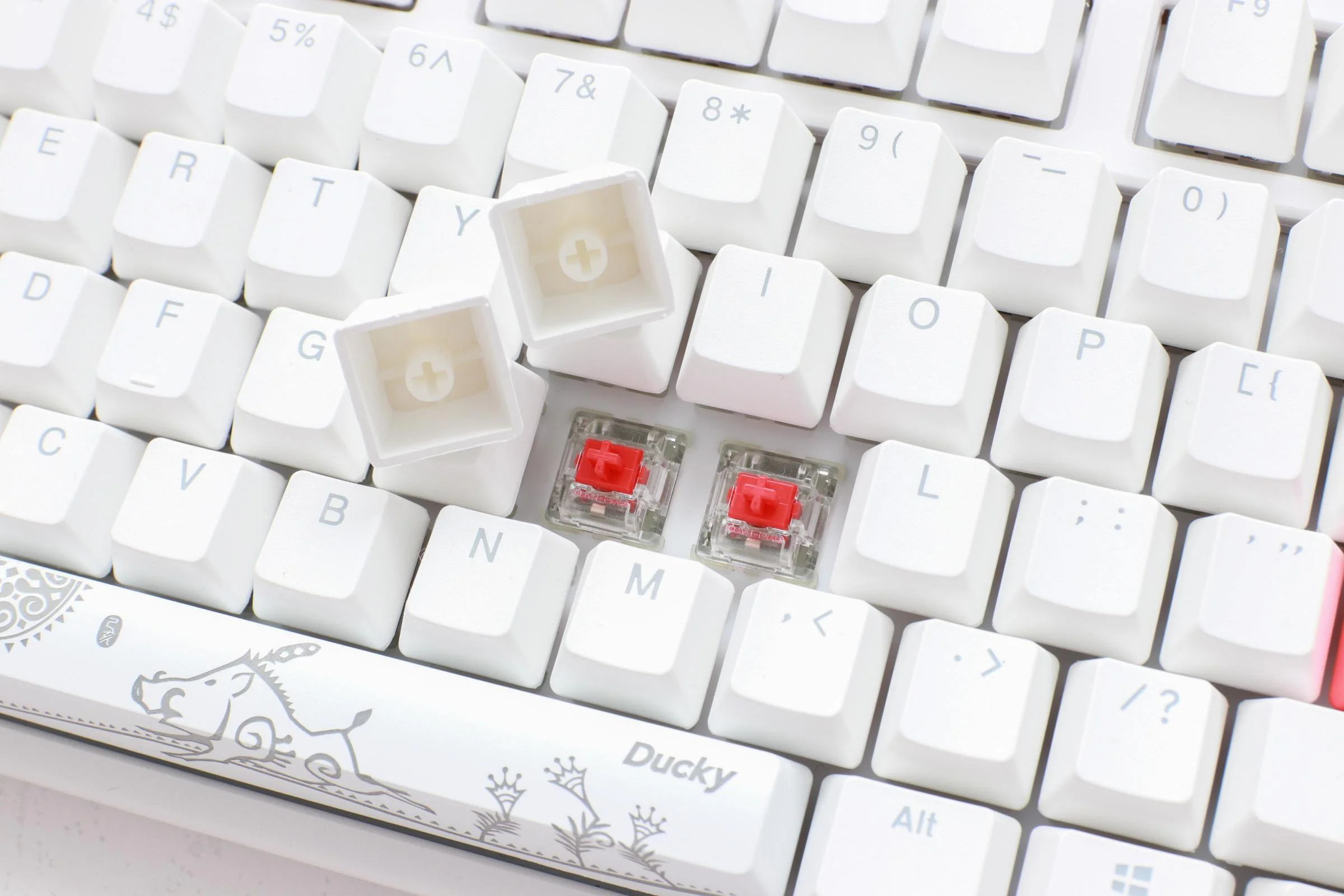 Ducky One 2 TKL RGB Pure White RGB LED Double Shot PBT Mechanical Keyboard - Image 6