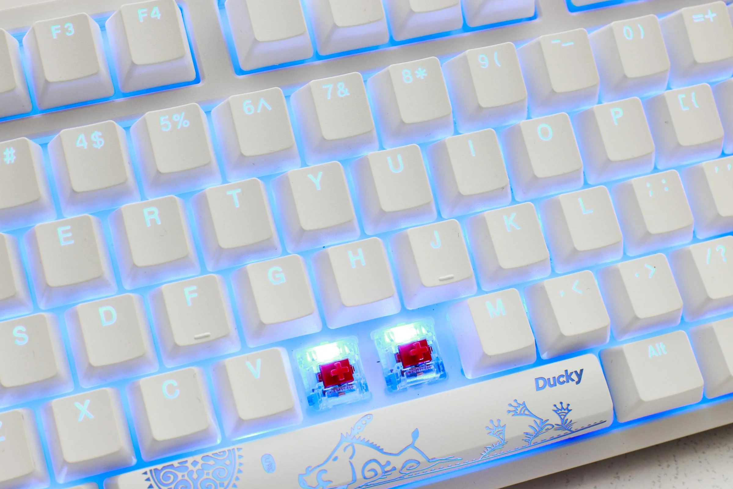 Ducky One 2 TKL RGB Pure White RGB LED Double Shot PBT Mechanical Keyboard - Image 8