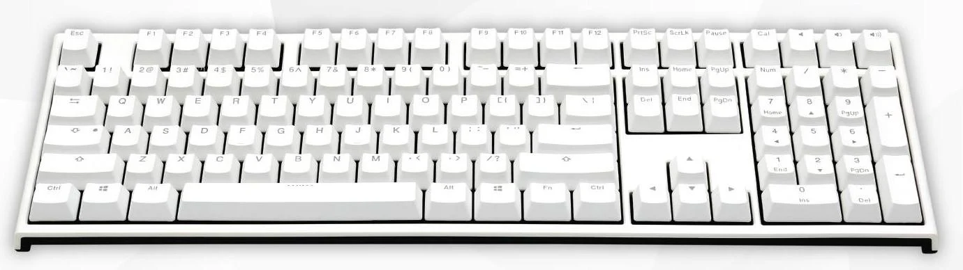 Ducky One 2 White Case White LED Double Shot PBT Mechanical Keyboard