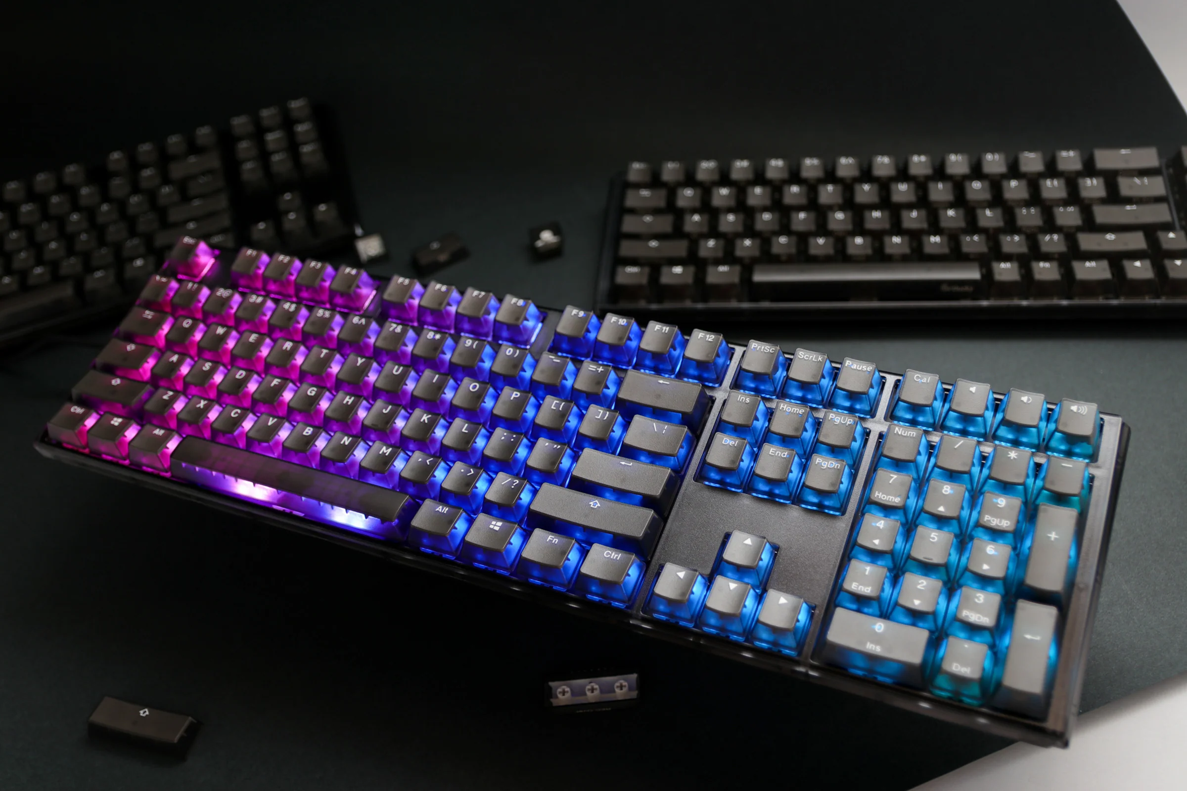 Ducky One 3 Aura Clear Black Hotswap RGB Double Shot ABS Mechanical Keyboard - Image 9