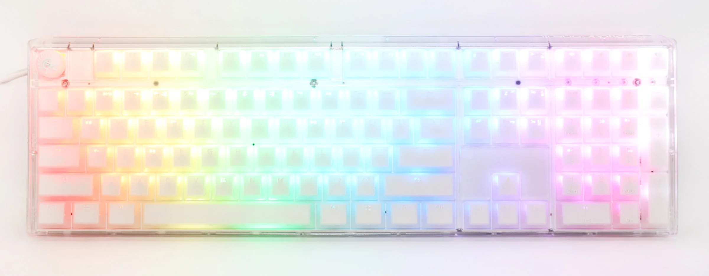 Ducky One 3 Aura Clear White Hotswap RGB Double Shot ABS Mechanical Keyboard