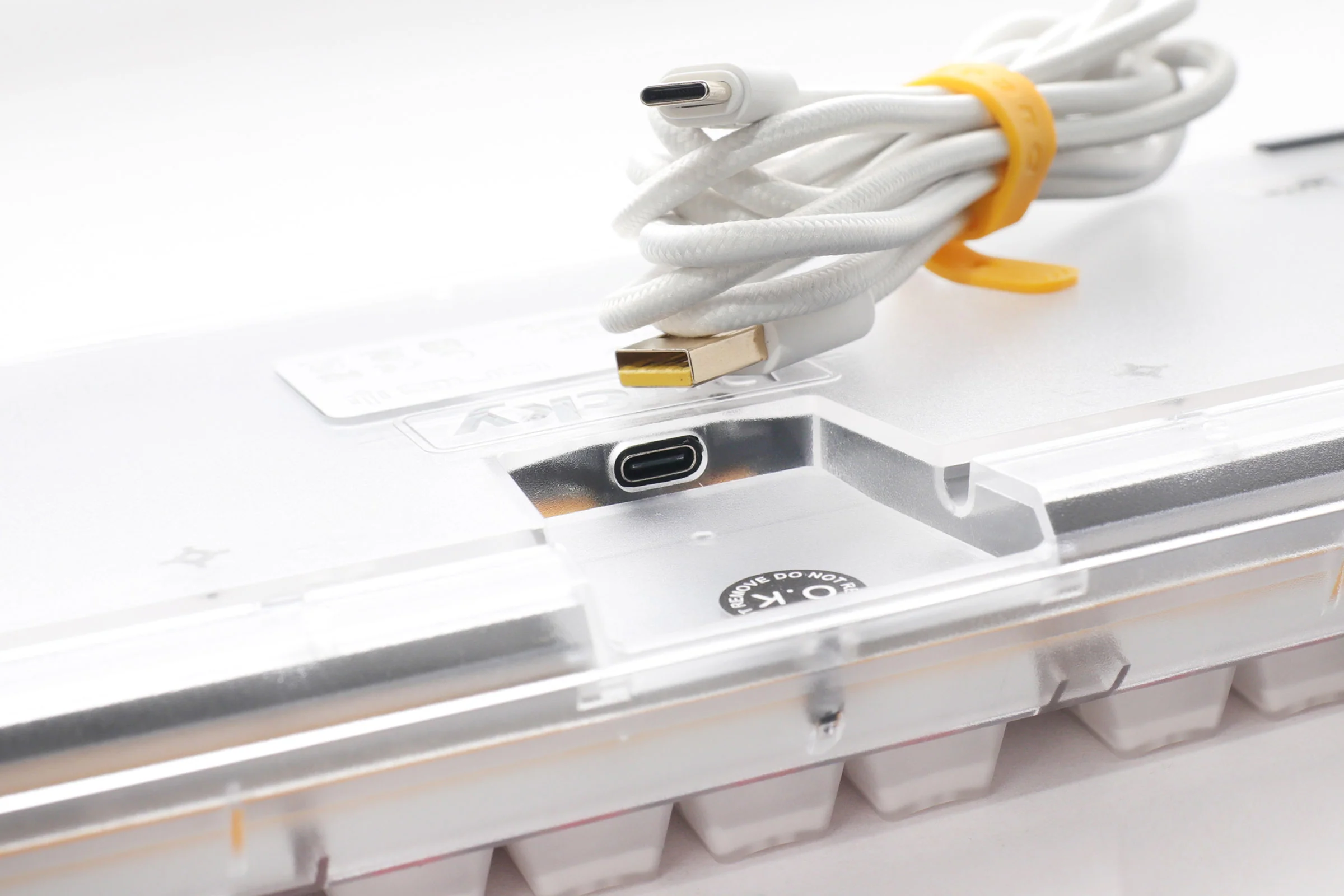 Ducky One 3 Aura Clear White Hotswap RGB Double Shot ABS Mechanical Keyboard - Image 8