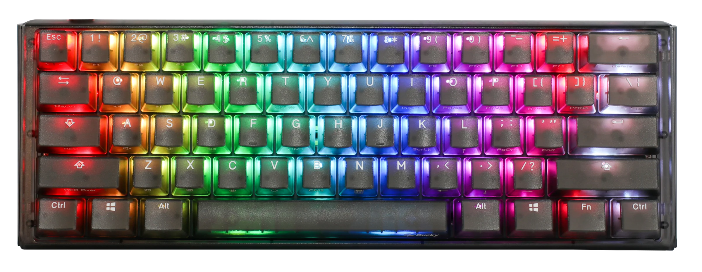 Ducky One 3 Mini Aura Clear Black 60% Hotswap RGB LED Double Shot ABS Mechanical Keyboard
