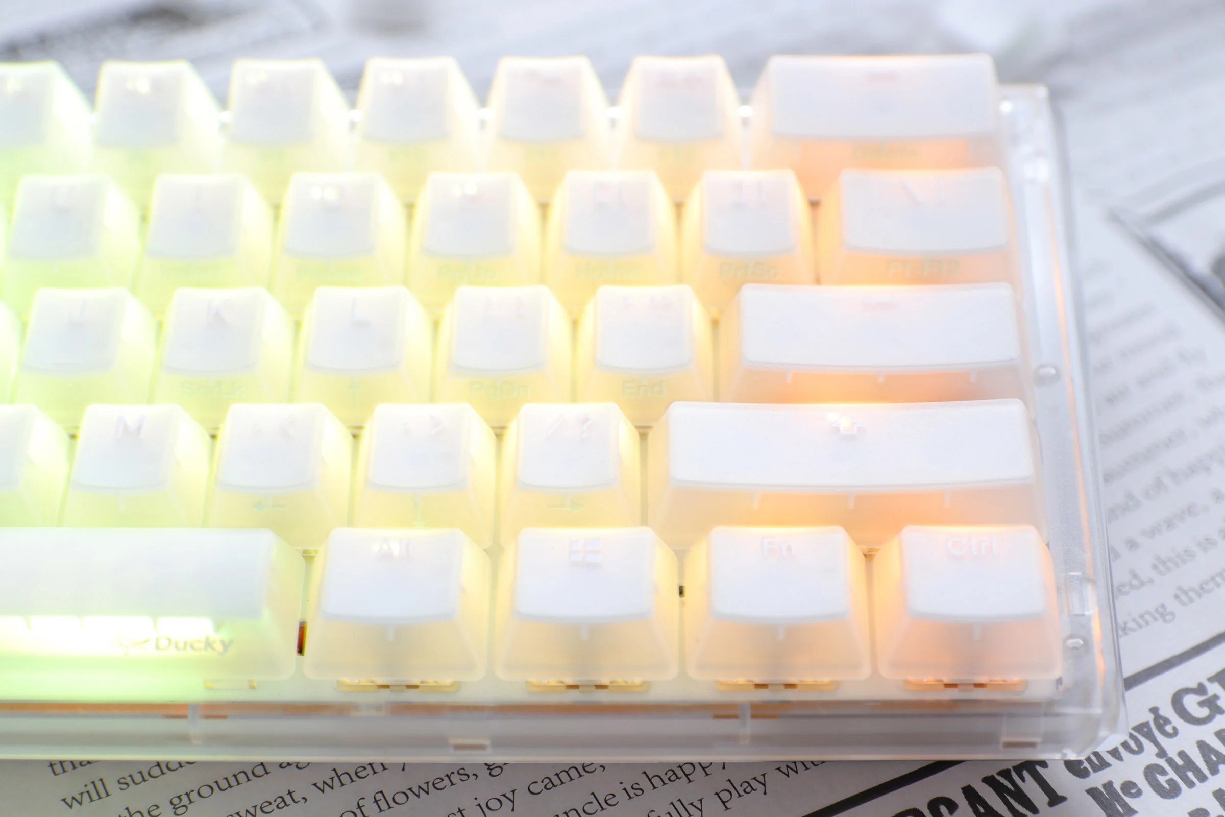Ducky One 3 Mini Aura Clear White 60% Hotswap RGB LED Double Shot ABS Mechanical Keyboard - Image 11