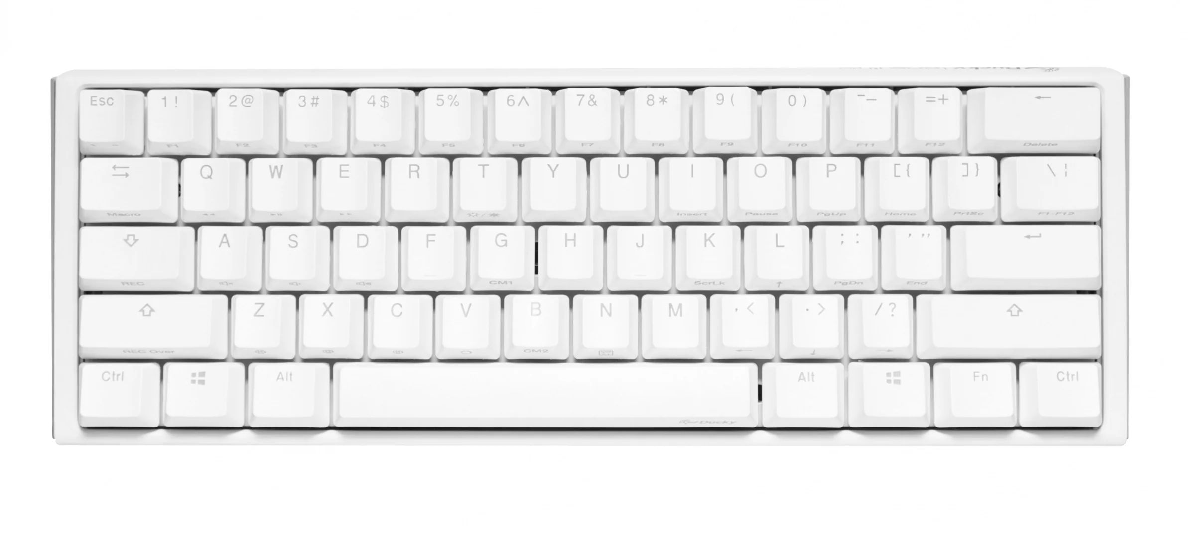 Ducky One 3 Mini Pure White 60% Hotswap RGB Mechanical Keyboard w/ Quack Mechanics - Image 2