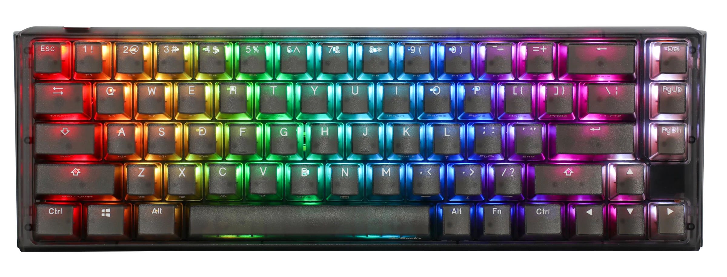 Ducky One 3 SF Aura Clear Black 65% Hotswap RGB Double Shot ABS Mechanical Keyboard