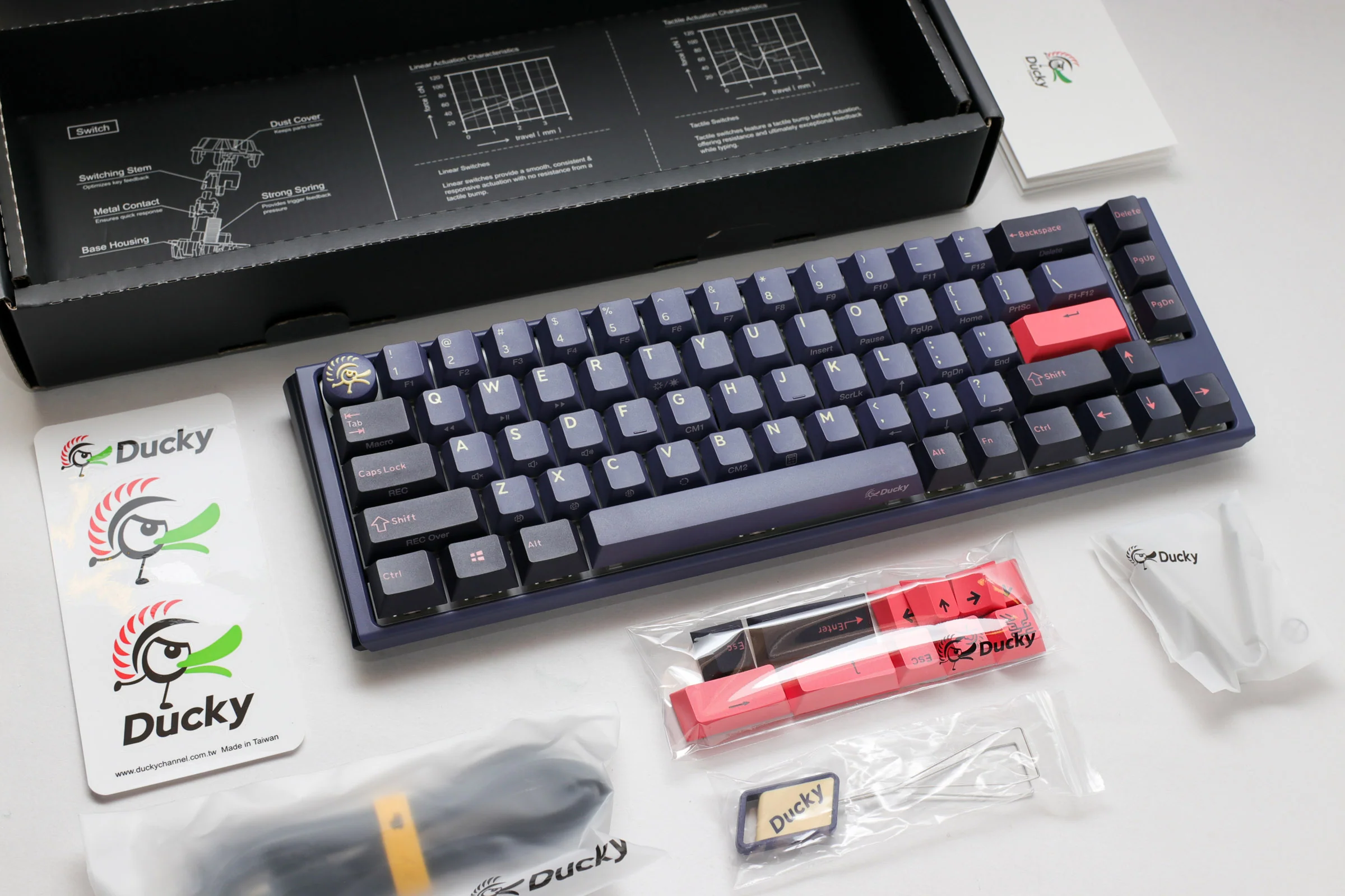 Ducky One 3 SF Cosmic Blue 65% Hotswap RGB Double Shot PBT QUACK Mechanical Keyboard - Image 10