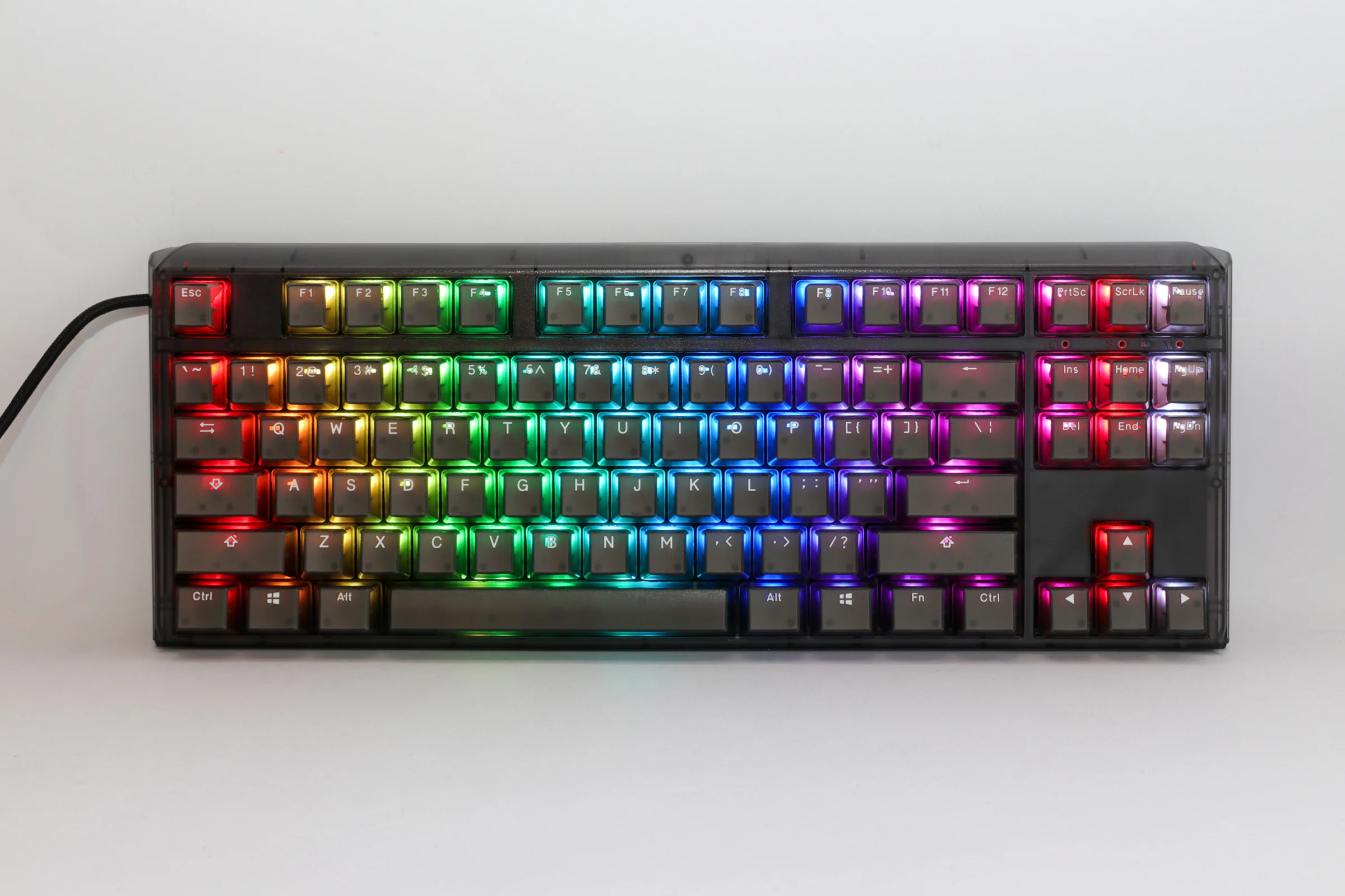 Ducky One 3 TKL Aura Clear Black Hotswap RGB Double Shot ABS Mechanical Keyboard - Image 8