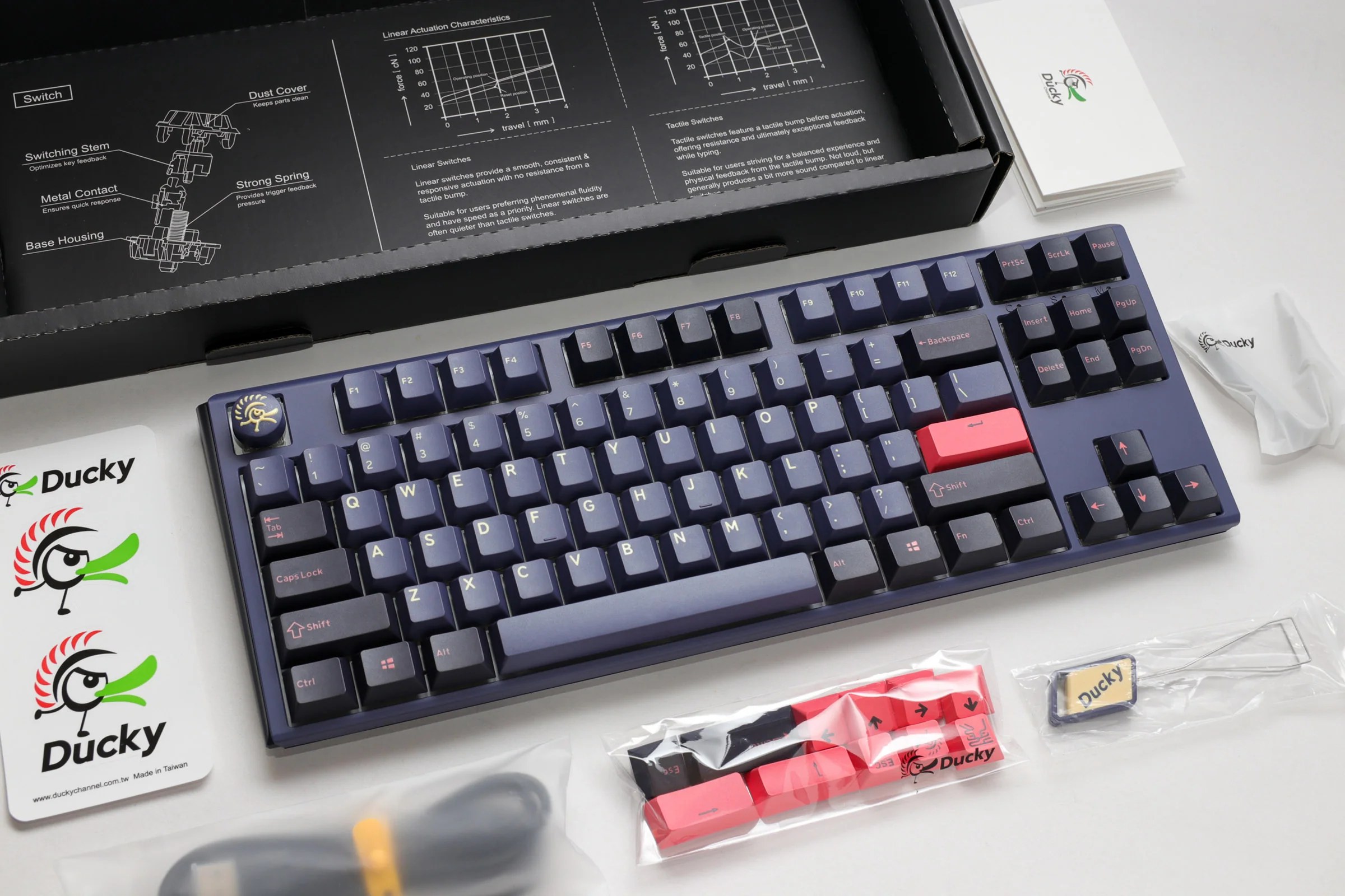 Ducky One 3 TKL Cosmic Blue Hotswap RGB Double Shot PBT QUACK Mechanical Keyboard - Image 9