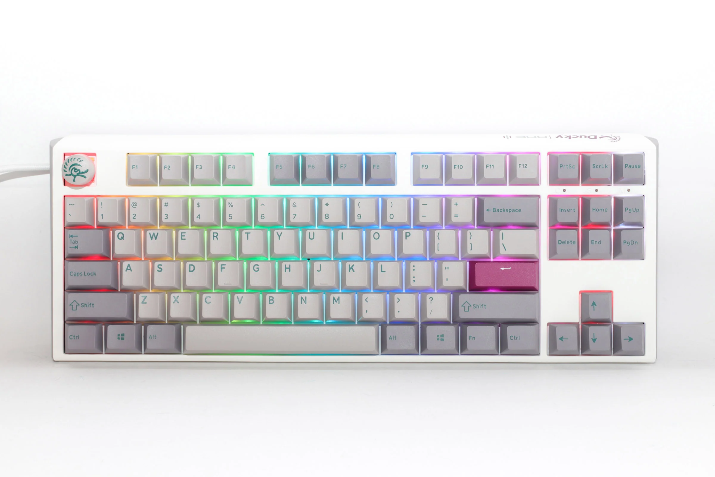 Ducky One 3 TKL Mist Grey Hotswap RGB Double Shot PBT QUACK Mechanical Keyboard - Image 7