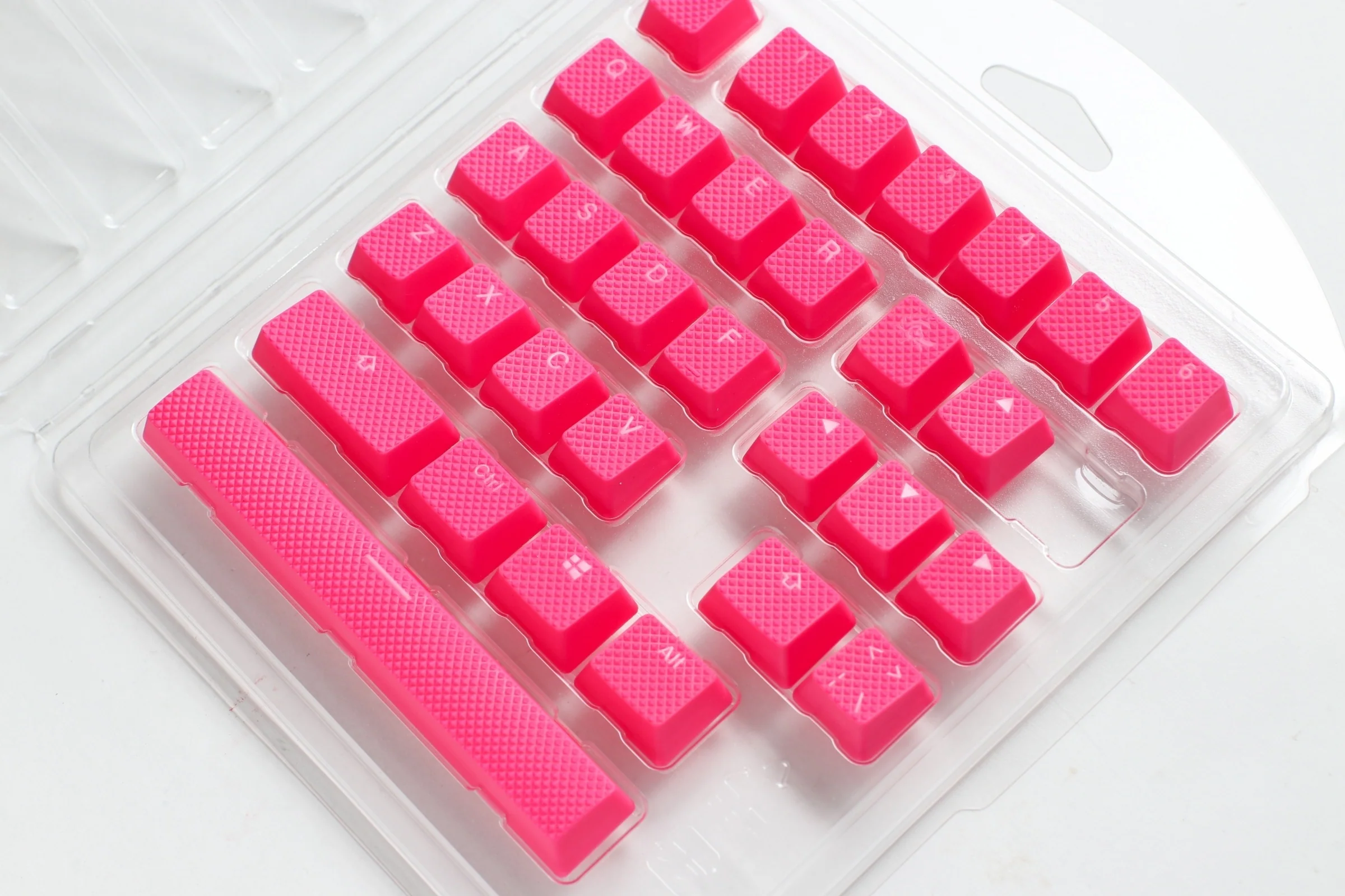 Ducky Pink Backlit 31 Key OEM Profile Double Shot ABS Rubber Keycap Set