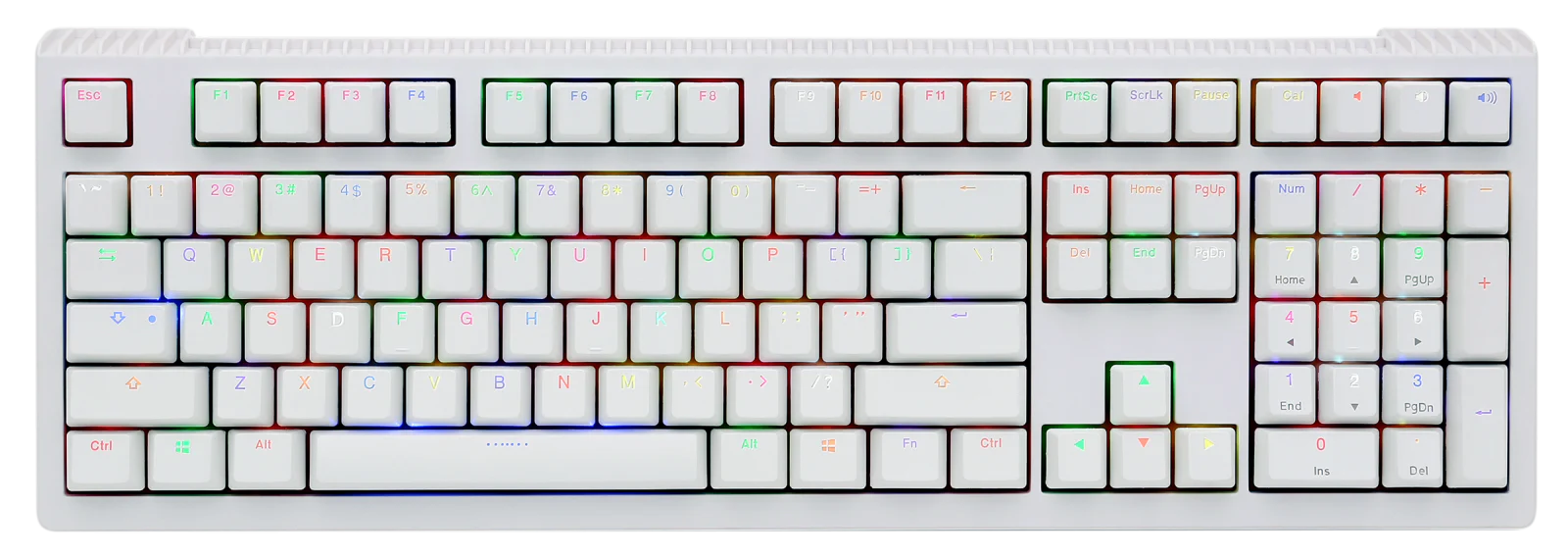Ducky Shine 6 Golden White RGB LED Double Shot PBT Mechanical Keyboard - Image 3