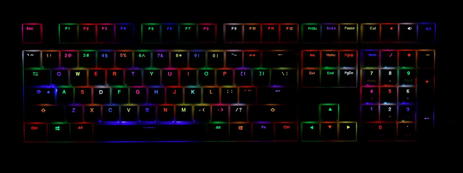 Ducky Shine 6 Golden White RGB LED Double Shot PBT Mechanical Keyboard - Image 9