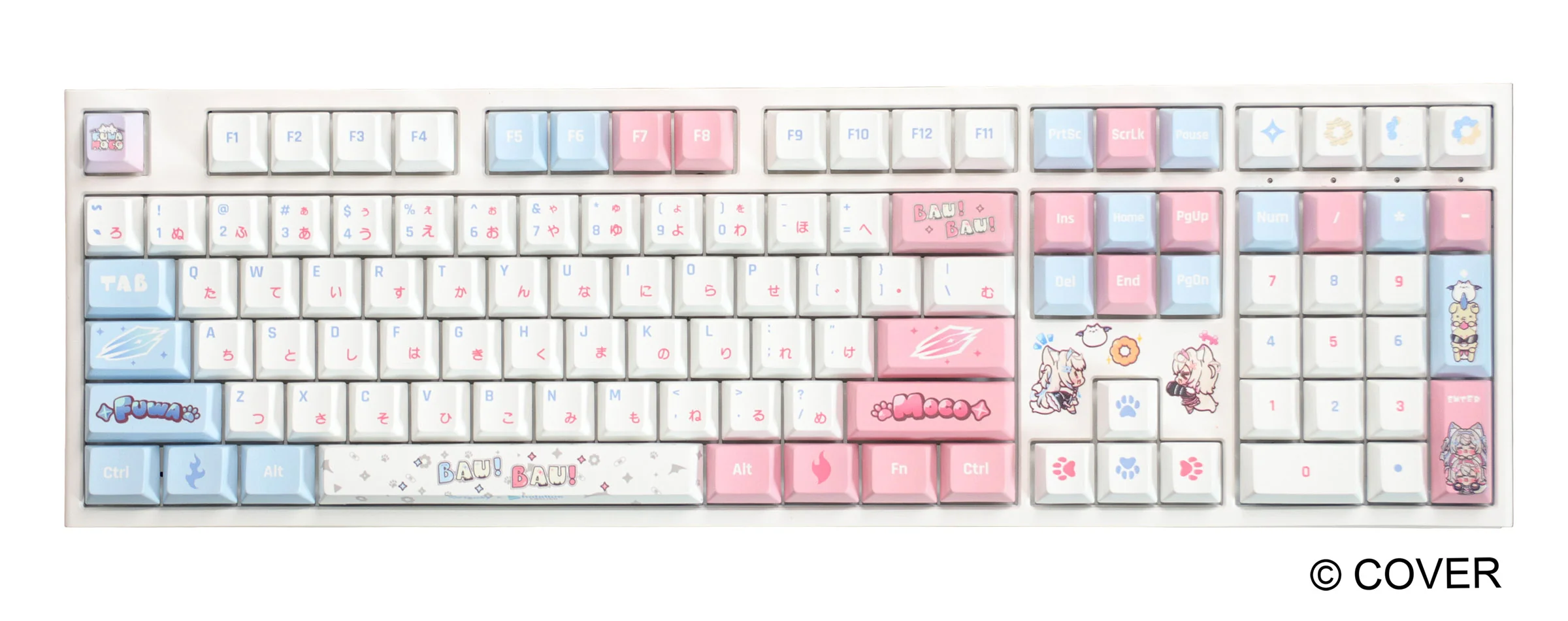 Ducky x hololive En Fuwamoco Limited Edition One 2 Pro RGB Keyboard and Desk Mat Set