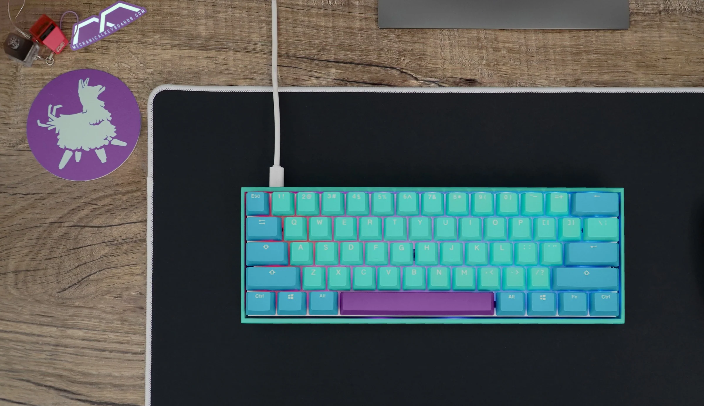 Ducky x MK Frozen Llama Mecha Mini v2 RGB LED 60% Double Shot PBT Mechanical Keyboard - Image 11
