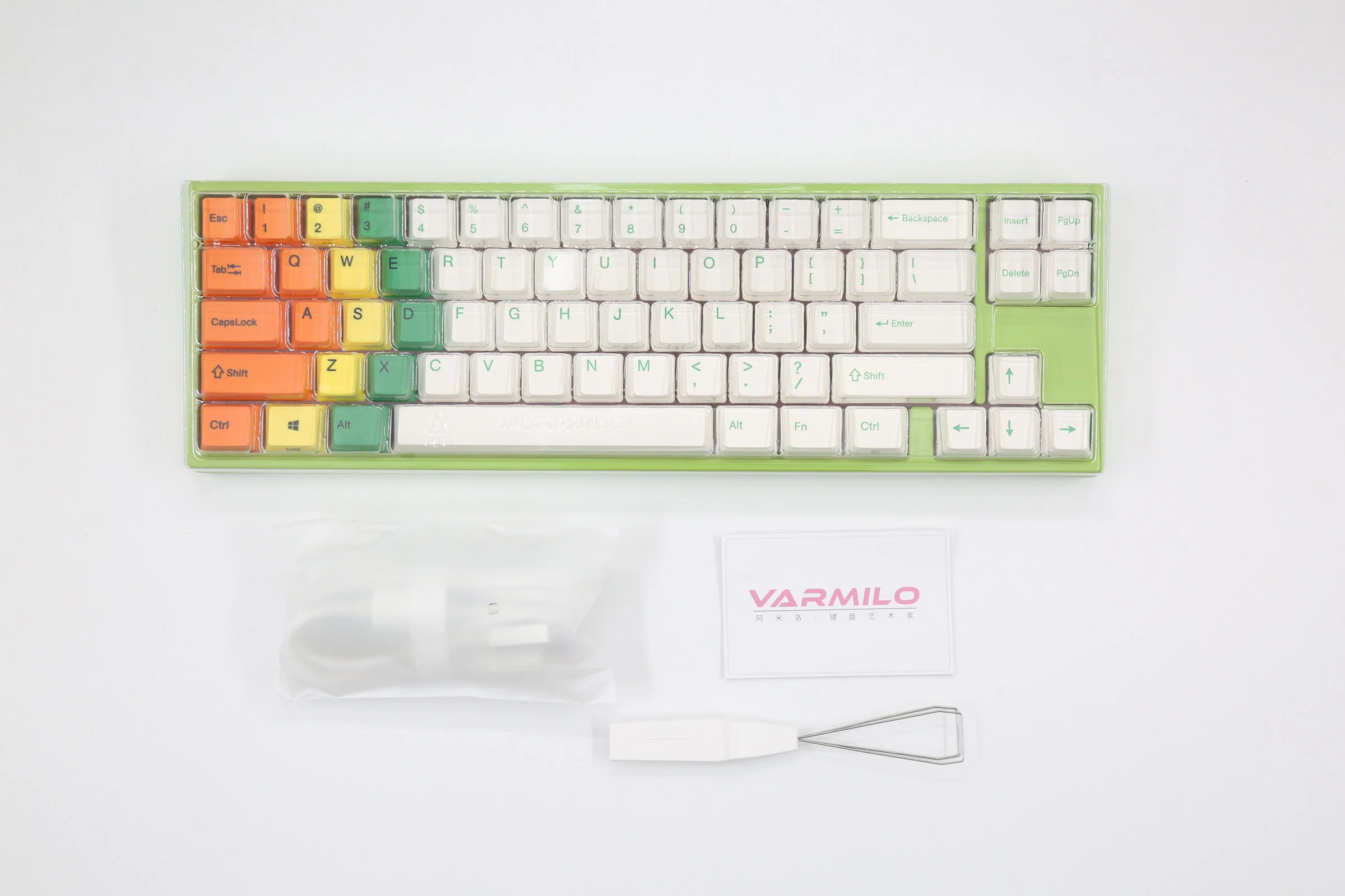 Ducky x Varmilo Miya Pro Green 65% White LED Dye Sub PBT Mechanical Keyboard - Image 6