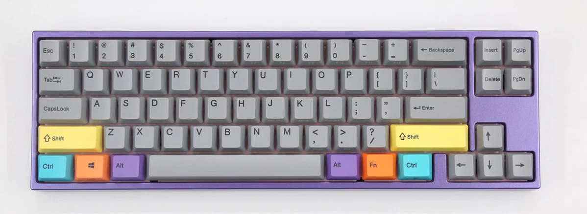 Ducky x Varmilo Miya Pro Purple 65% Pink LED Dye Sub PBT Mechanical Keyboard