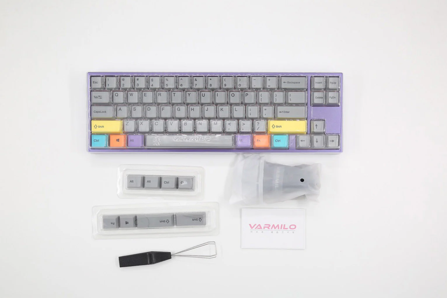 Ducky x Varmilo Miya Pro Purple 65% Pink LED Dye Sub PBT Mechanical Keyboard - Image 6