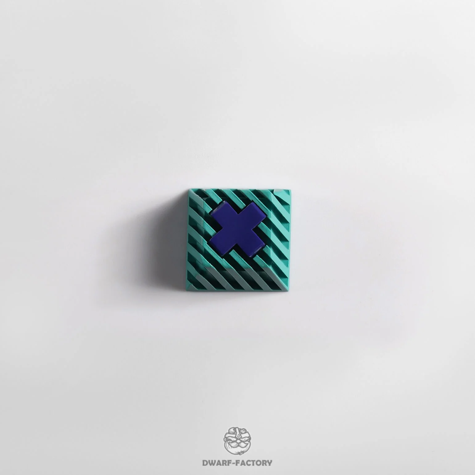 Dwarf Factory Base xXx Cyan Cherry R1 Profile Artisan Keycap - Image 2