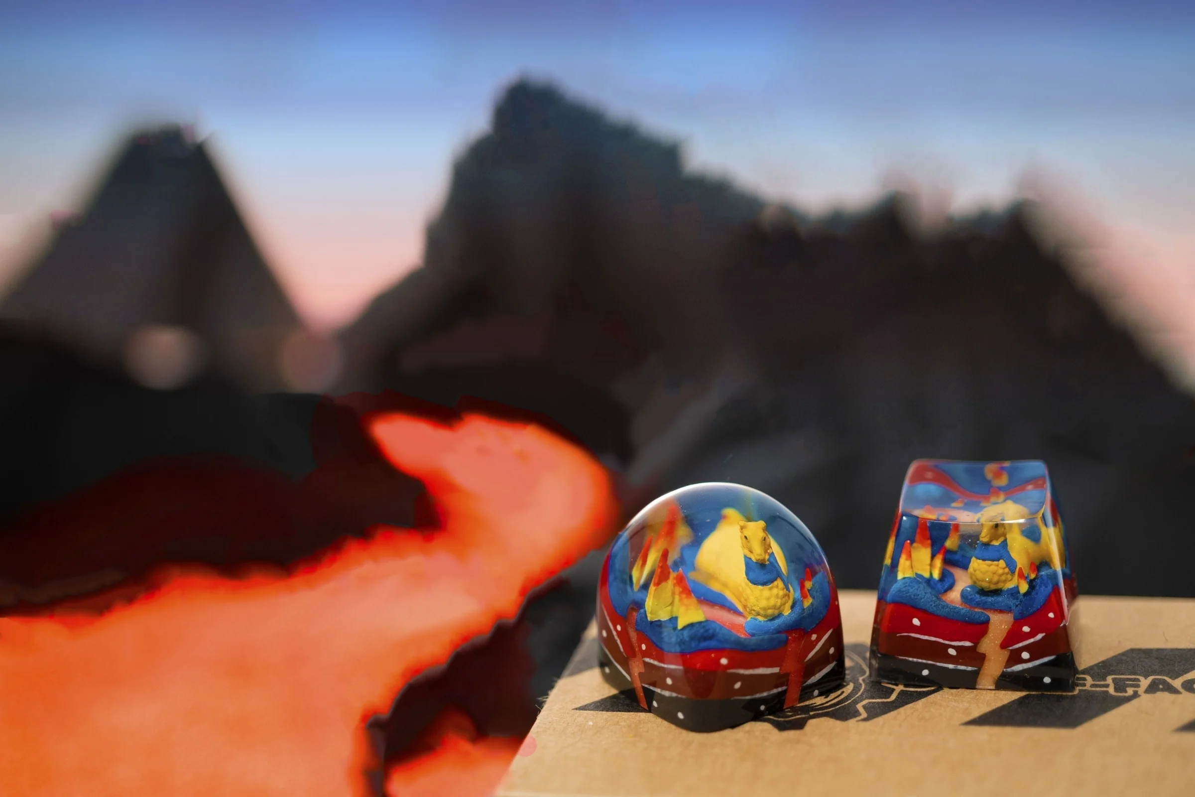 Dwarf Factory x MK Lava Llama Artisan Keycap DOM Profile Resin Artisan Keycap - Image 2