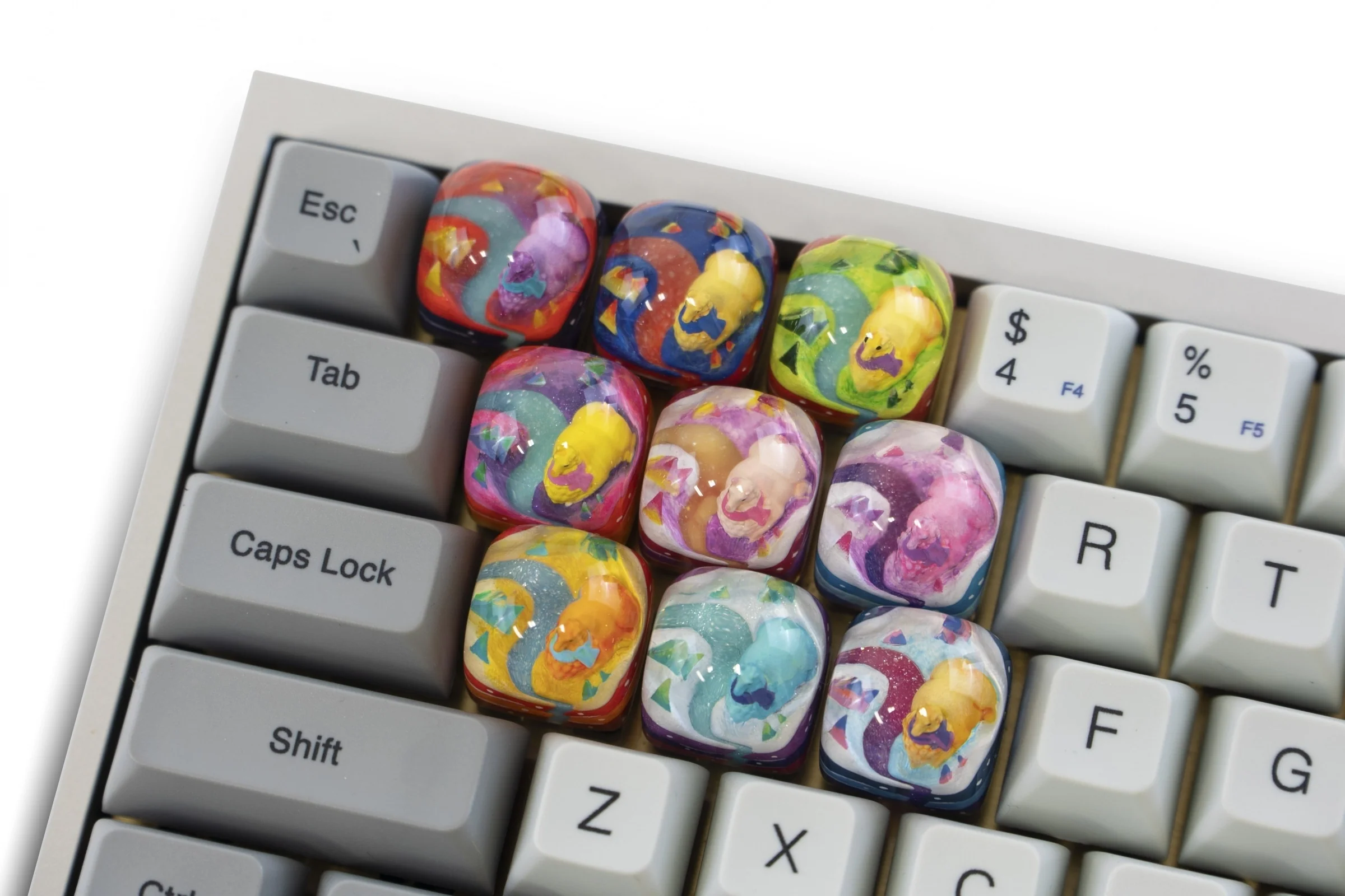 Dwarf Factory x MK Lava Llama Artisan Keycap DOM Profile Resin Artisan Keycap - Image 3
