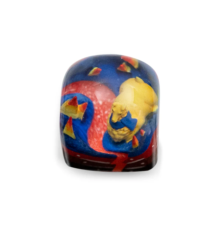 Dwarf Factory x MK Lava Llama Artisan Keycap DOM Profile Resin Artisan Keycap - Image 9