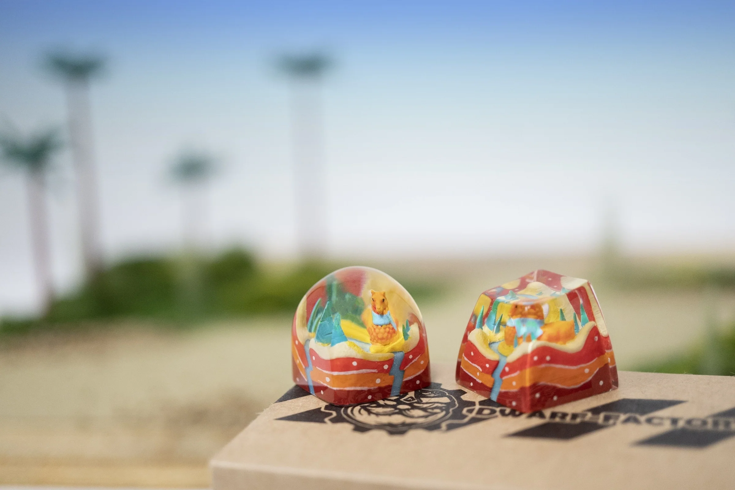 Dwarf Factory x MK Oasis Llama Artisan Keycap DOM Profile Resin Artisan Keycap - Image 2