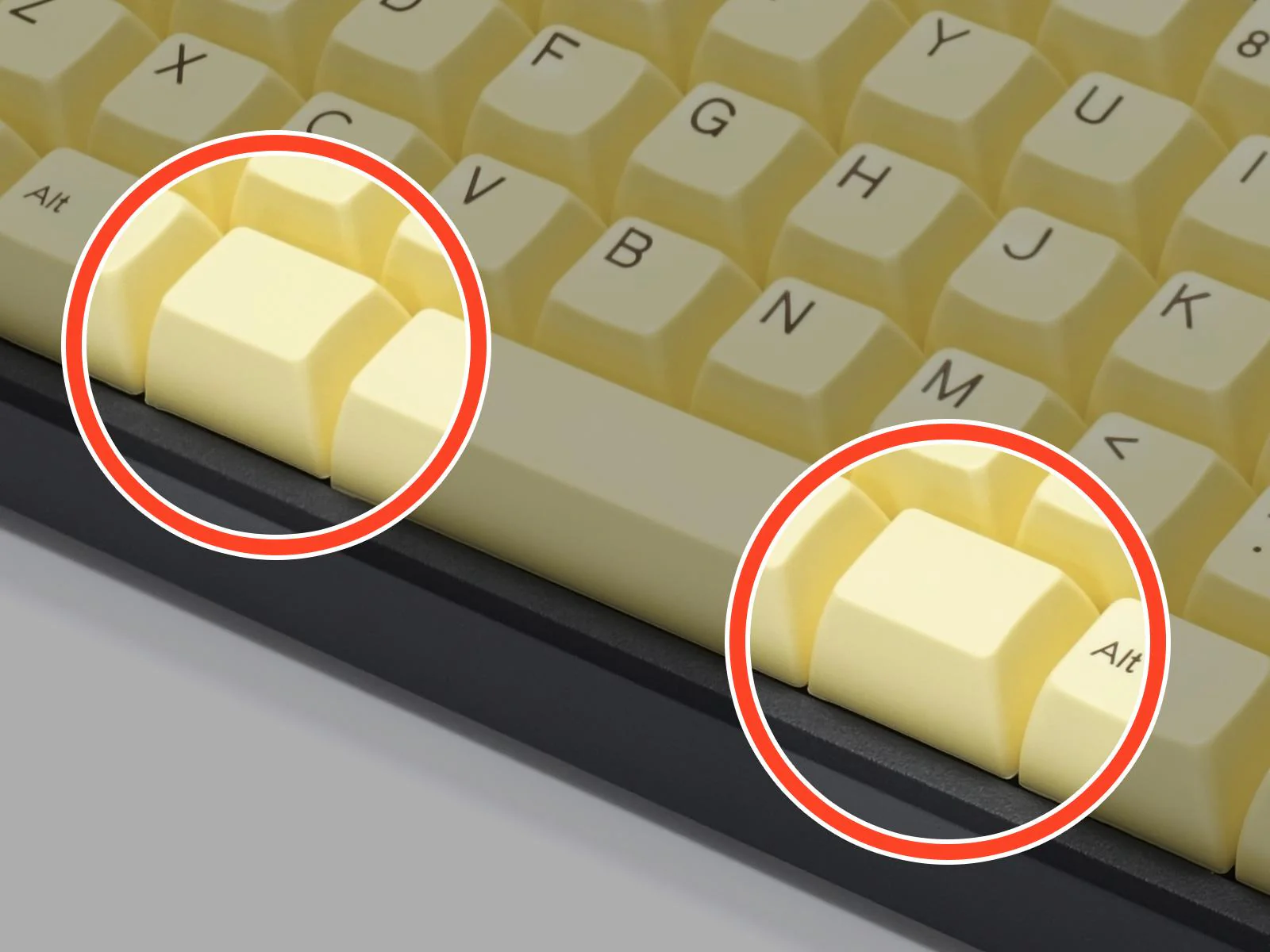 Filco Custard MINILA 72 Key SA Profile Double Shot ABS Keycap Set - Image 6