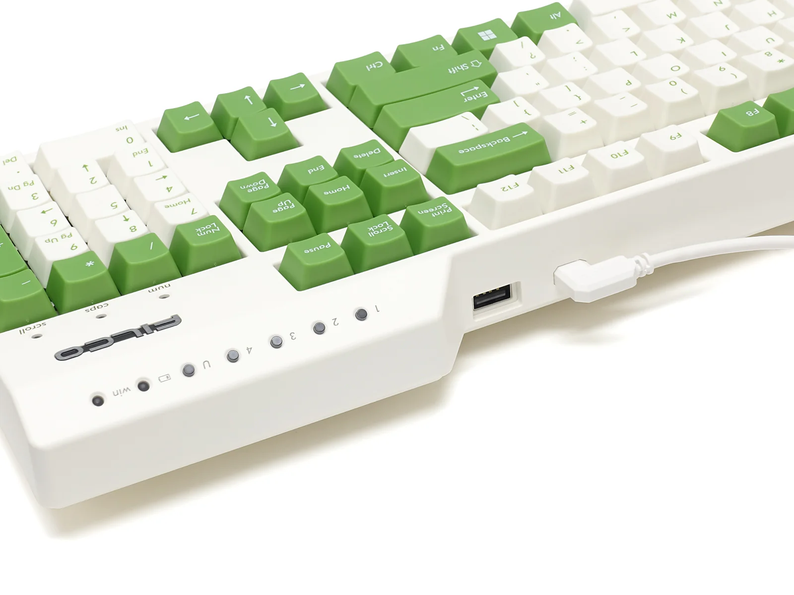 Filco Majestouch Convertible 3 Green and White Double Shot PBT Mechanical Keyboard - Image 6