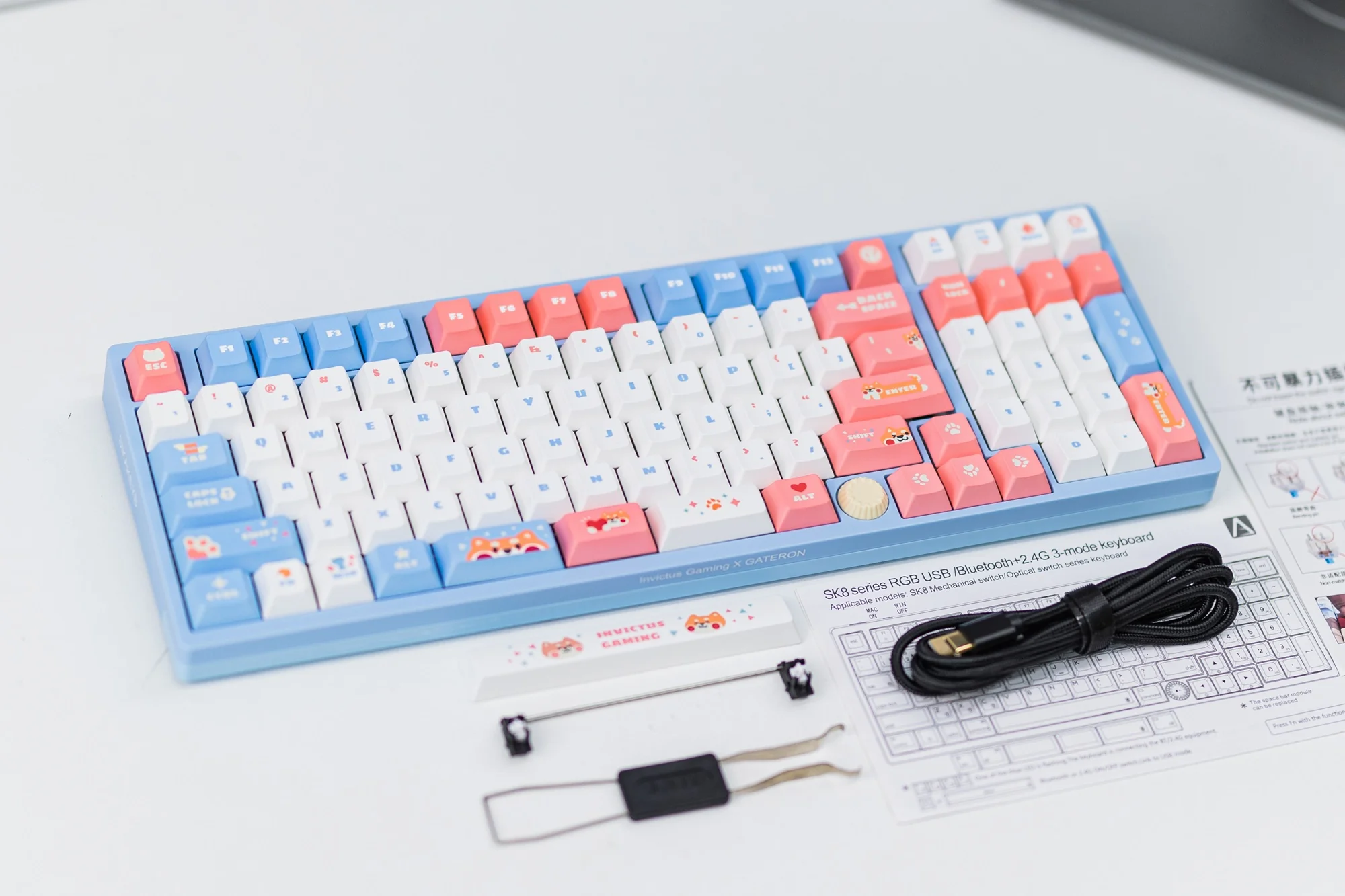 Gateron x invictus Gaming iG 98 Sweet Time 98% Hotswap Bluetooth + 2.4 GHz. RGB Mechanical Keyboard - Image 2