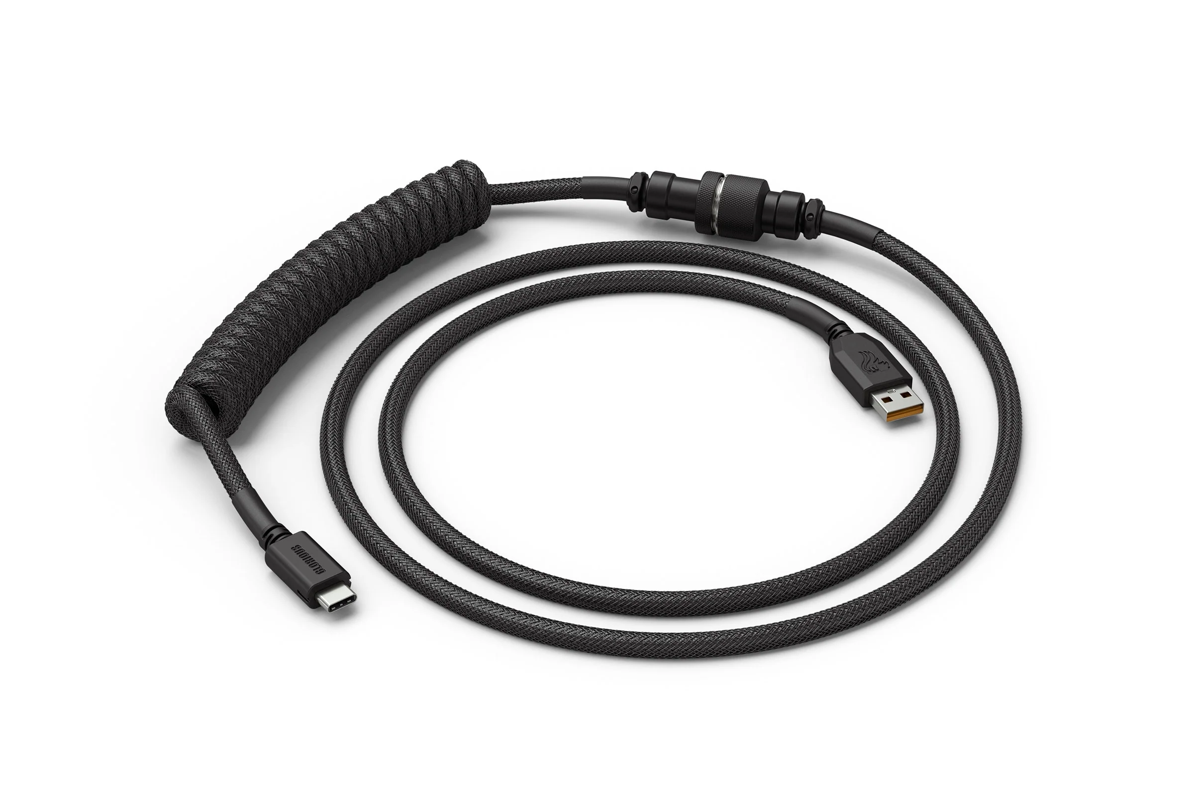 Glorious PC Coiled Keyboard Cable Black - Image 2