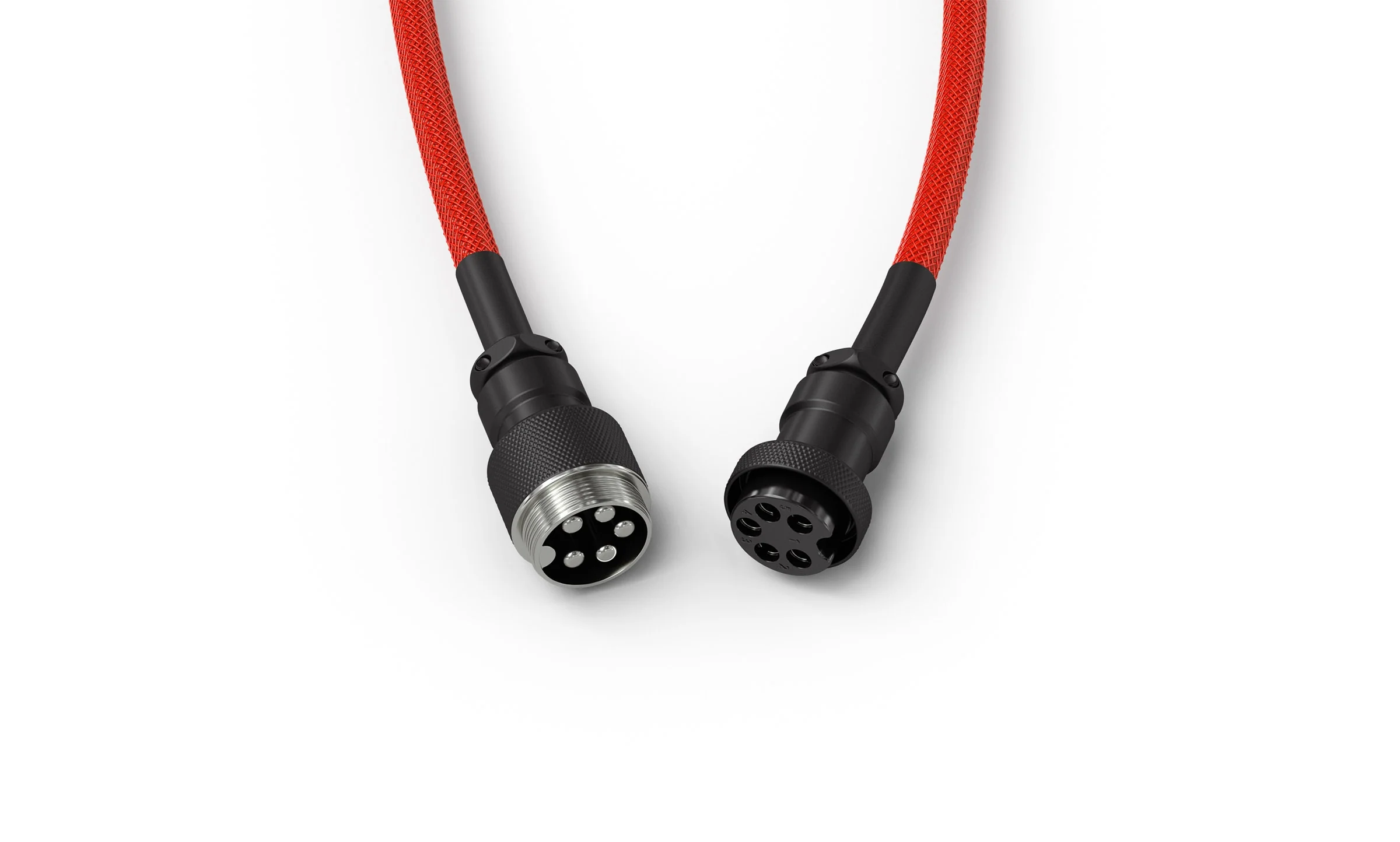 Glorious PC Coiled Keyboard Cable Red - Image 3