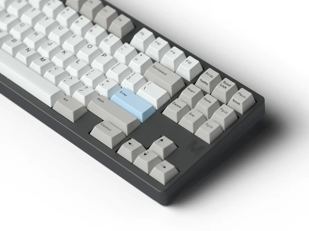 GMK Muted Retro Blue + Pink Accents 167 Key Cherry Profile Double Shot ABS Keycap Set - Image 3