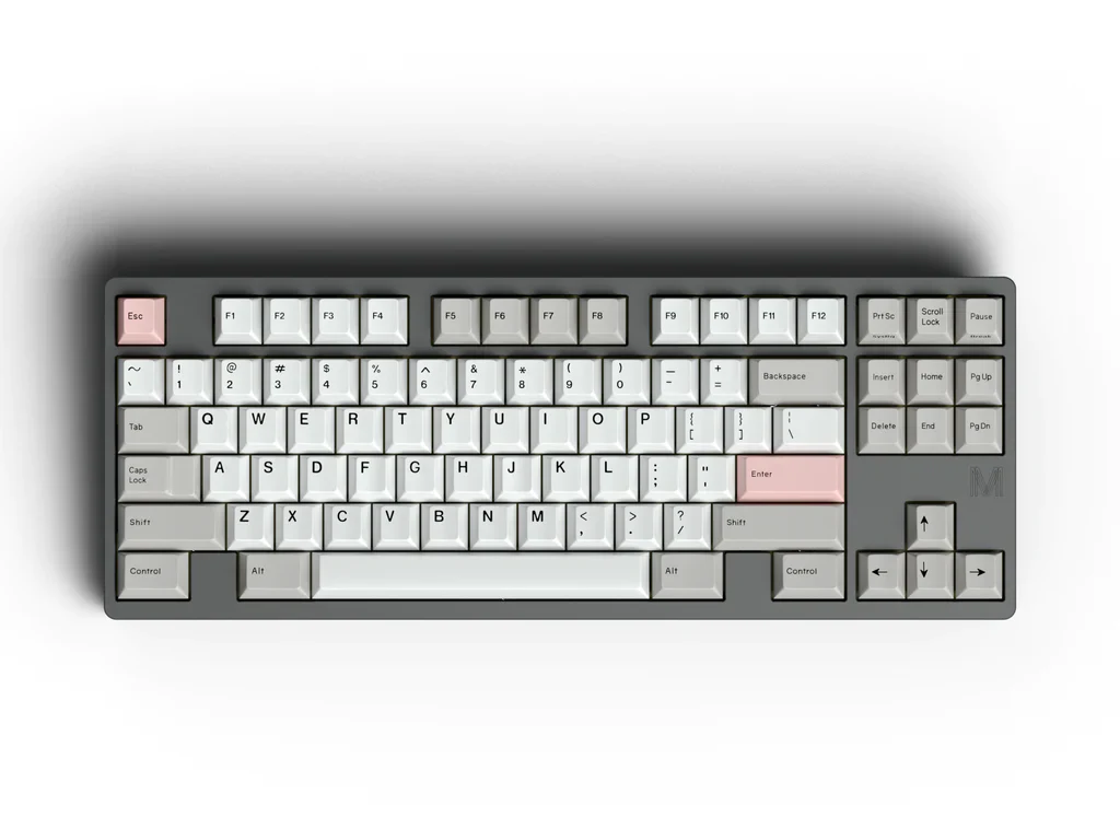 GMK Muted Retro Blue + Pink Accents 167 Key Cherry Profile Double Shot ABS Keycap Set - Image 4