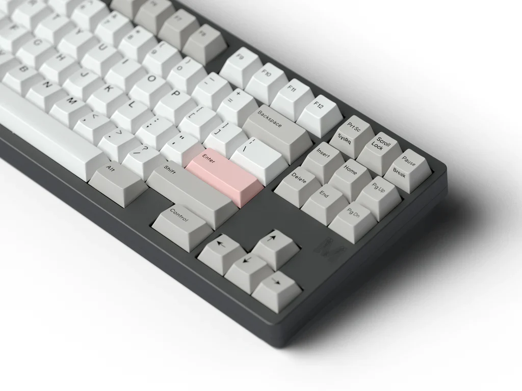 GMK Muted Retro Blue + Pink Accents 167 Key Cherry Profile Double Shot ABS Keycap Set - Image 5